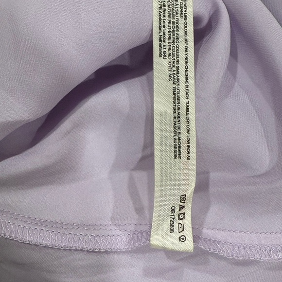 Free People Countryside Lilac Purple Satin Lace Trim Slip Maxi Dress Sz S - Picture 14 of 15